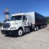 Cargo truck driving
